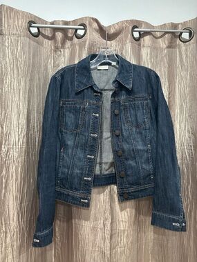 New York & Company Dark Blue Denim Jacket